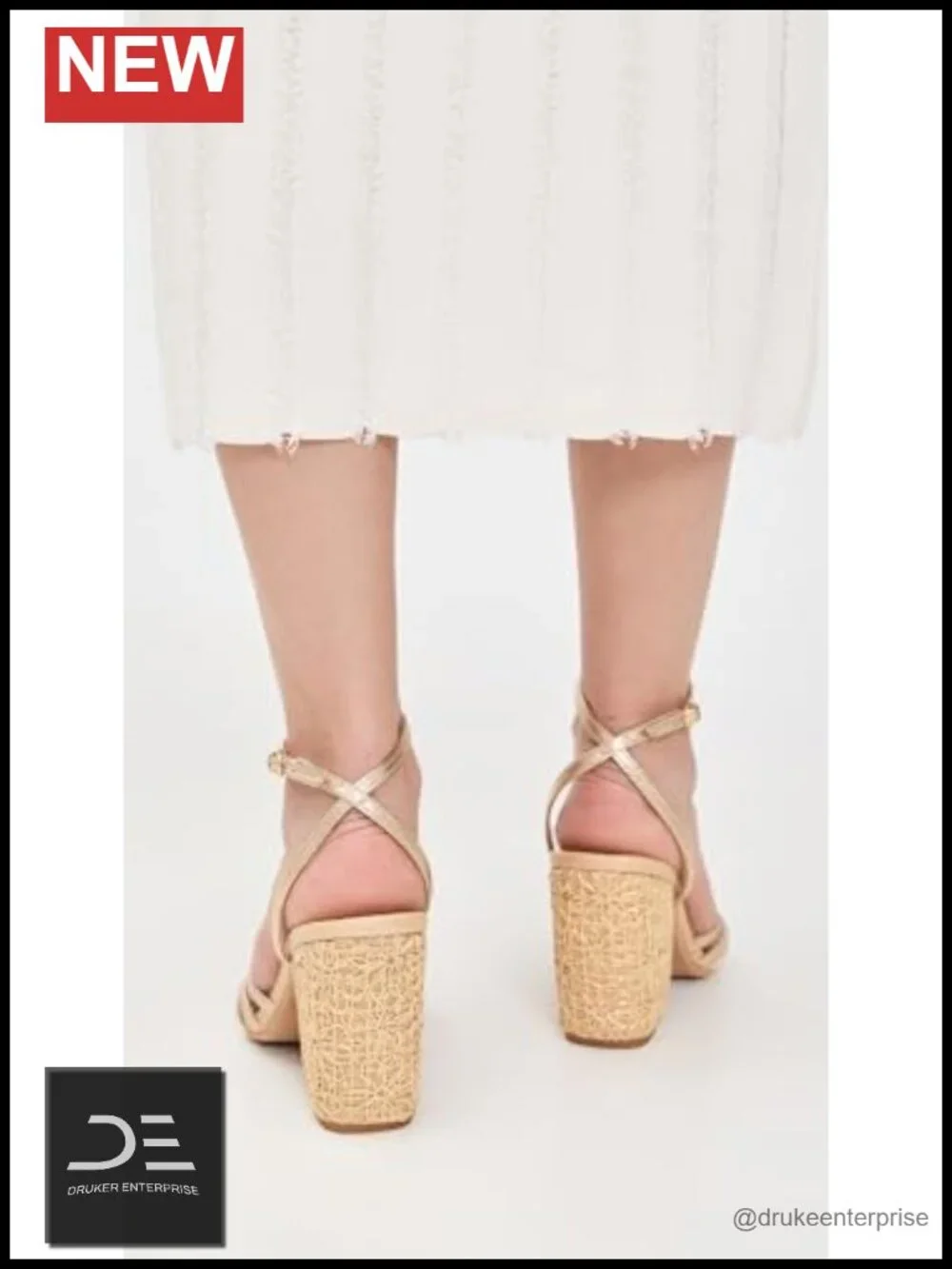 Wedge Sandals Open Toe Leather X-Strap Buckle Heels for Women